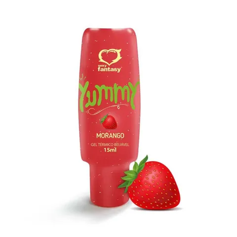 Gel Comestível Yummy Morango 15 ml – Sexy Fantasy