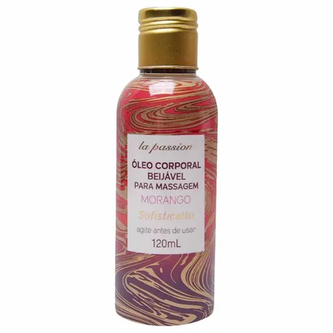 Óleo Corporal Beijável para Massagem (morango) 120 ml