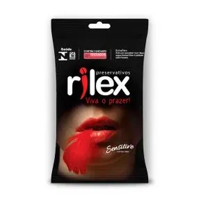 Preservativo Lubrificado Extra Fino Sensitive 3 Unidades – Rilex