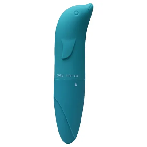 Vibrador Ponto G Golfinho Aveludado 01 Intensidade- Esmeralda