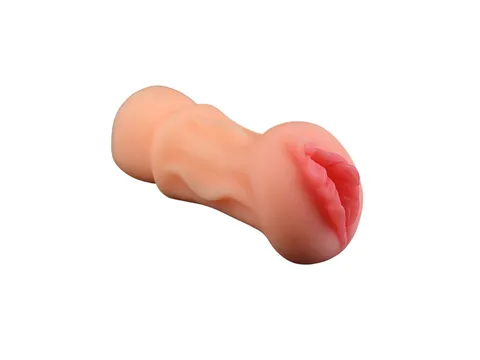 Masturbador masculino em formato de vagina 13,5 x 6,8 cm – bege