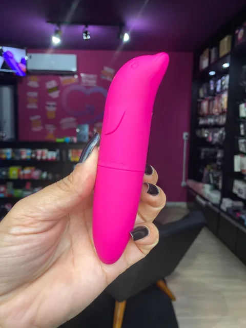 Vibrador Ponto G Golfinho Aveludado 01 Intensidade – pilha – Robert Ifody