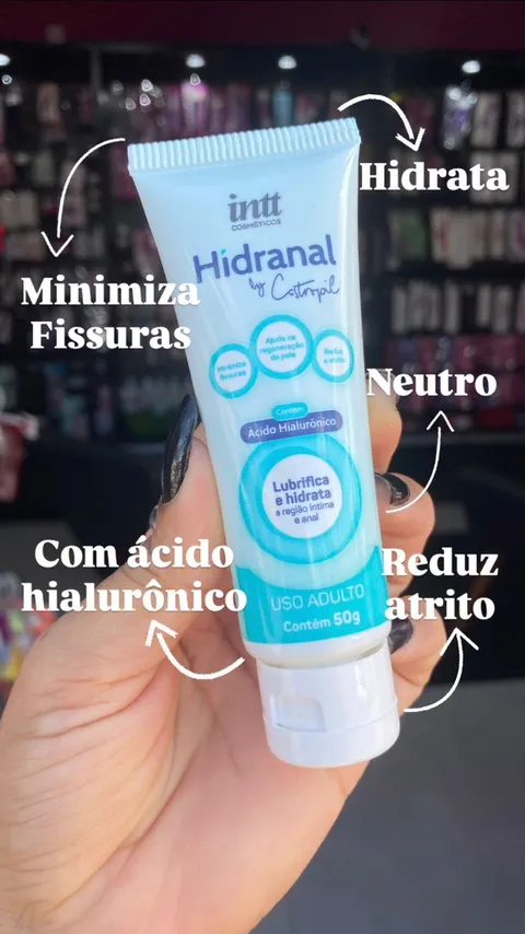Hidranal Lubrificante Hidratante Anal com Ácido Hialurônico 50 g By Castropil – Intt