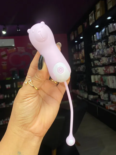 Cápsula vibratória em formato de urso 10 intensidades – recarregável