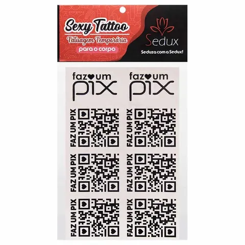 Faz Um Pix Tatuagem Temporária 10 x 15 cm