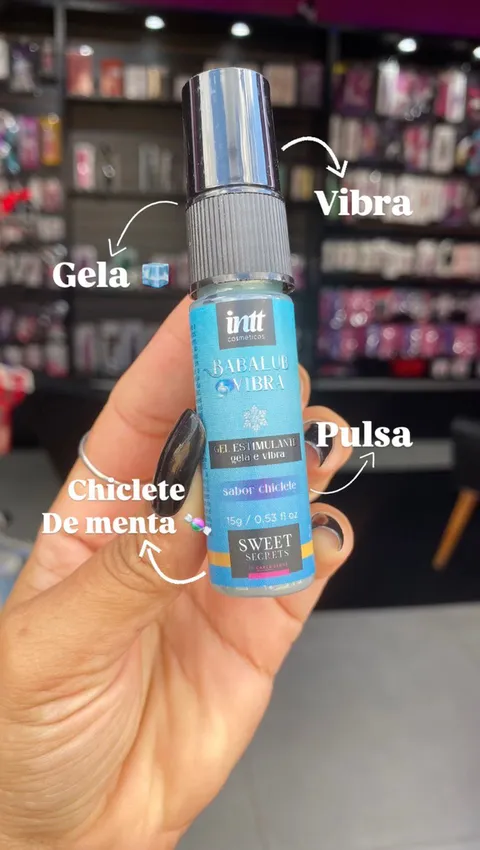 Babalub Vibra Excitante Que Esfria e Vibra 15 g Linha Sweet Secrets – Intt