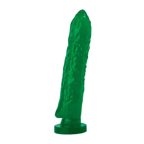Pênis de Borracha Maciço EM formato DE pepino 17 x 3,5 cm