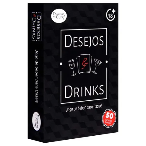 Jogo Desejos e Drinks para Casais Diversão ao Cubo