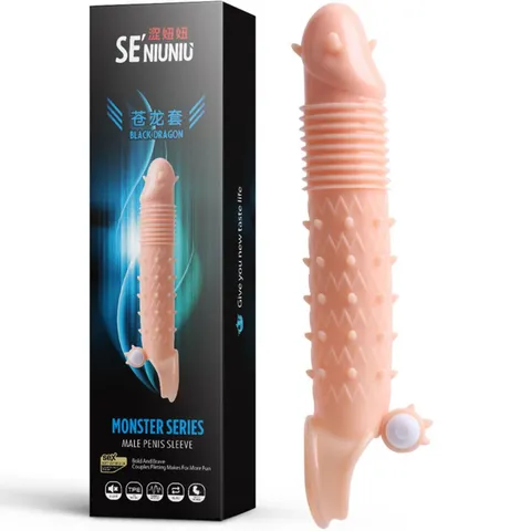 Capa peniana 21 cm com cerdas massageadoras