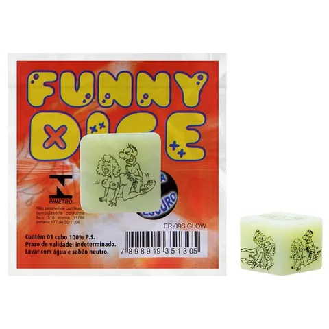 Dado Funny Dice Hétero Simples Saquinho Diversão ao Cubo