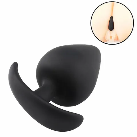 Plug Anal Maciço 6,7 x 3 cm - M – preto