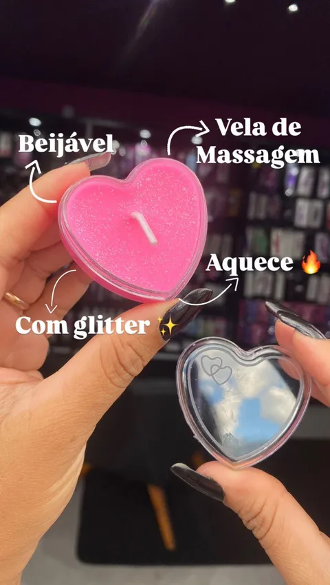 Vela Fogo da Paixão com Glitter 20 g (chiclete) – Sexy Fantasy