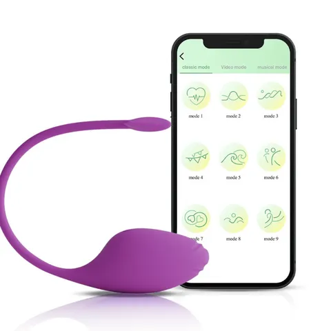 Vibrador de casal -por aplicativo de celular- 09 intensidades – roxo