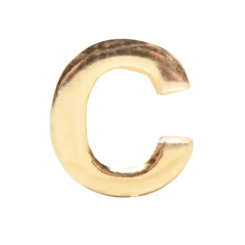 Letra Metal para Calcinha Personalizável – Letra C