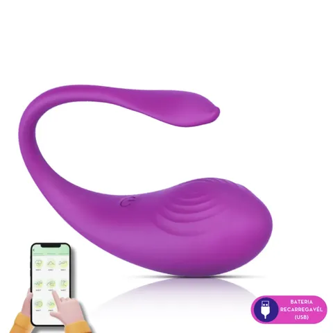 Vibrador de casal -por aplicativo de celular- 09 intensidades – recarregavel