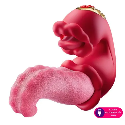 La Lingueta -vibrador clitoriano em formato de língua e boca 360°- 9 intensidades