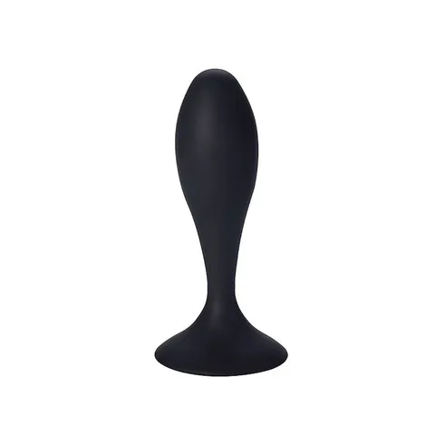 Plug Anal Silicone Redondo 9,1 x 2,7 cm – preto