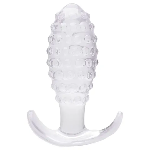 Plug Anal Textura Bolinha 9 x 3 cm – transparente