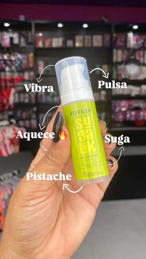 Sugalik - Sugador Líquido - Sabor Pistache - 15 g - Feitiços Aromáticos