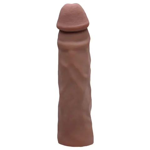 Capa Peniana 18 x 4,3cmTexturizada Marrom com a glande avermelhada