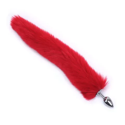 Plug de Metal com Rabo Vermelho - P