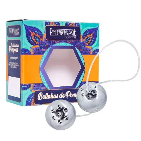 Kit Bolinha de Pompoar Cromada 02 Unidades