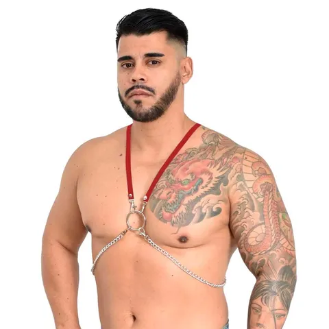 Arreio Harness Sensual Anthony Êxtase – vermelho