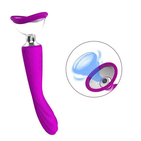 Sugador de Clitóris e Vibrador de Ponto G com 7 intensidades – recarregável