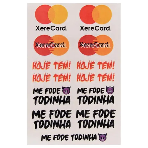 Xerecard Tatuagem Temporária 10 x 15 cm