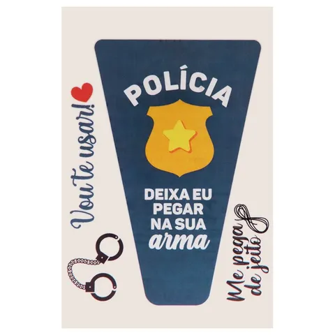 Polícia Tatuagem Temporária 10 x 14 cm