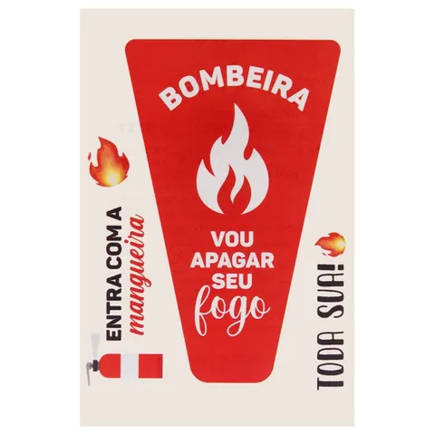 Bombeira Tatuagem Temporária 10 x 14 cm