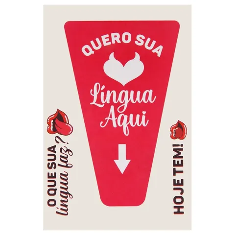 Quero Sua Tatuagem Temporária 10 x 14 cm