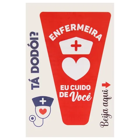 Enfermeira Tatuagem Temporária 10 x 14 cm