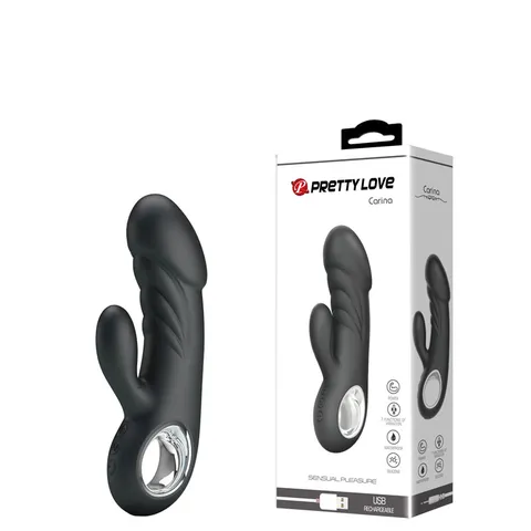 Vibrador ponto g com estimulador de clitóris 7 intensidades - recarregável – Ref. BI-014534-2