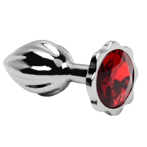 Plug Anal Metal Listras Verticais flor – Tamanho P – Ref. 102467