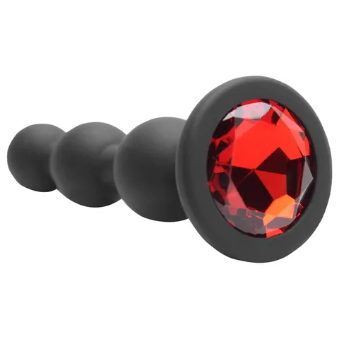 Plug Anal Escalonado Silicone com Pedra