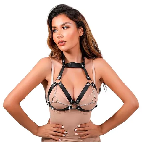 Harness Contorno de Busto em Couro – Ref. 104115
