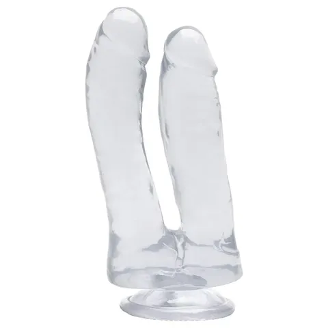 Pênis Duplo Transparente 17,3 x 3,5 cm – transparente