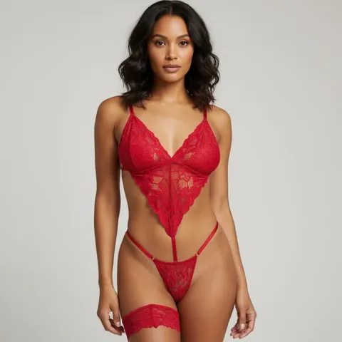 Body Sexy em Renda com Perneira (GG) – Ref. 112567