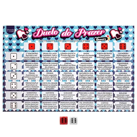 Jogo Duelo do Prazer Namoro Diversão ao Cubo