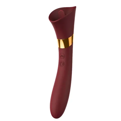 Vibrador duplo motor com estimulador língua mágica – recarregavel