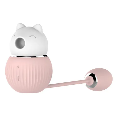 Pulsador de Clitóris em Formato de Gatinho com Bullet Vibratório (XL-2213) recarregável