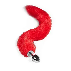 Plug de Metal com Rabo Vermelho - G
