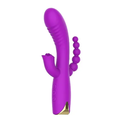 Vibrador com Estimulador de Clitóris e Ânus