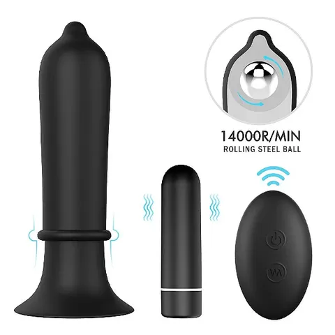 Plug Anal com Vibrador Bullet Controle Remoto