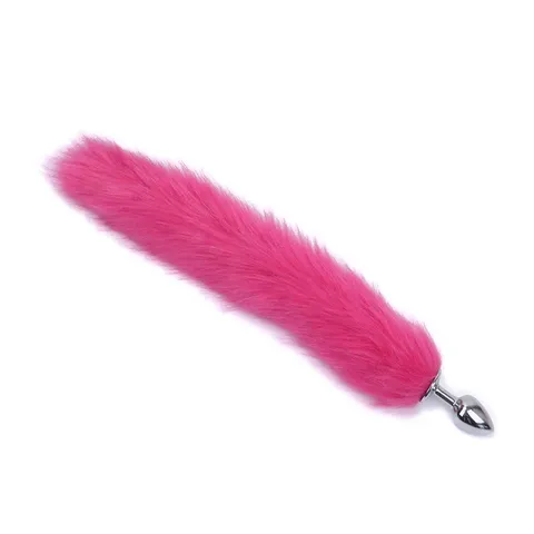Plug de Metal com Rabo Pink - P