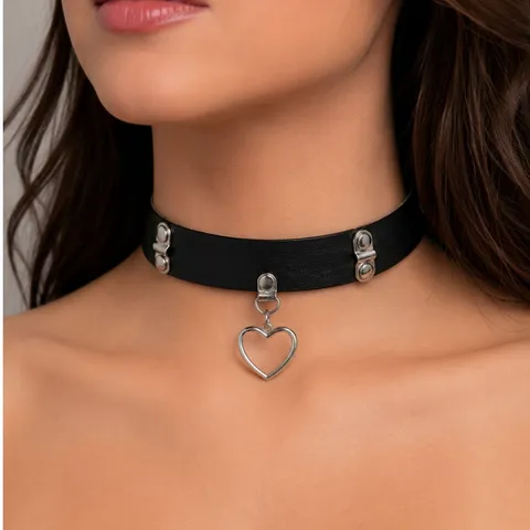 Coleira Bondage com Pingente de Coração – Ref. 126476