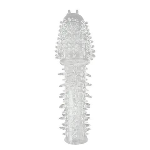 Capa Peniana Texturizada em Jelly - Macia e Flexível 14 cm