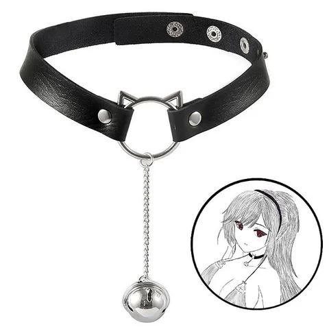 Coleira Bondage Choker com Pingente