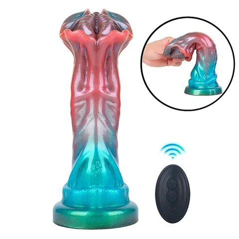 Plug Anal Alien monster com Vibração - Controle Remoto - 22,3 x 7,5 – recarregável